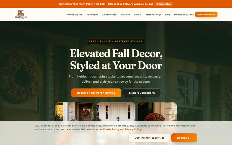 Porch Punkin — Fall Porch Delivery OKC — screenshot