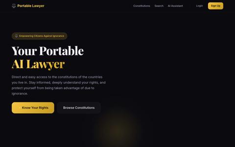 Portable Lawyer - Know Your Constitutional Rights — screenshot