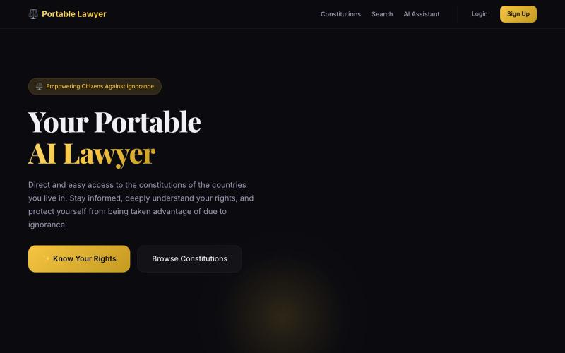 Portable Lawyer - Know Your Constitutional Rights — screenshot
