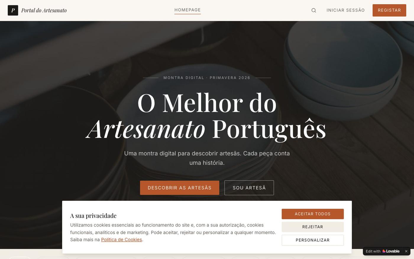 Portal do Artesanato — Artesanato Português — screenshot