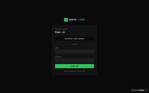 Quantum Ledger — Trading Journal — screenshot