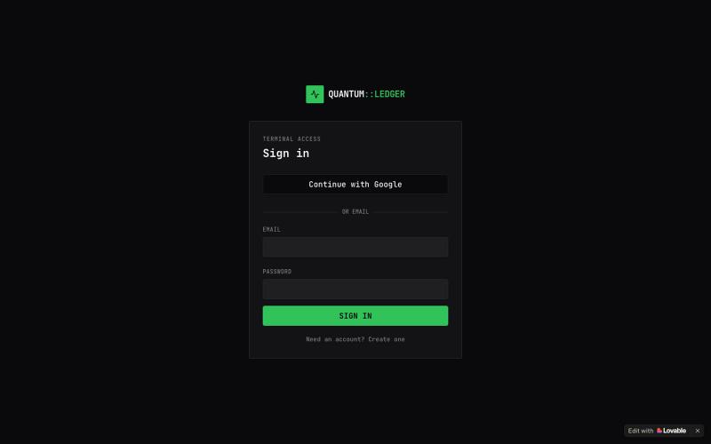 Quantum Ledger — Trading Journal — screenshot