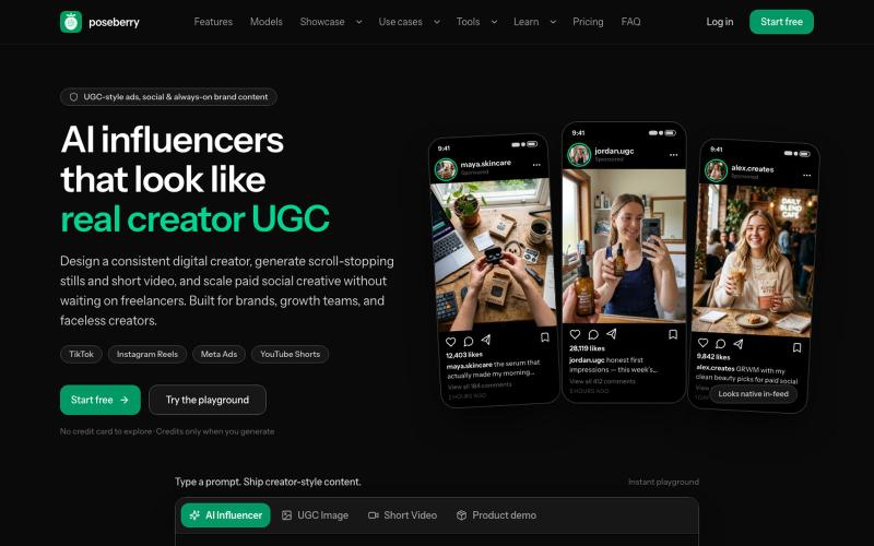 poseberry — screenshot