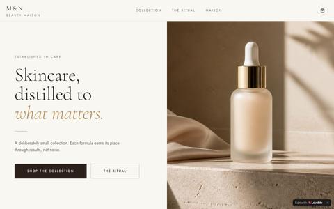 M&N Beauty Maison — Luxury Skincare Essentials — screenshot