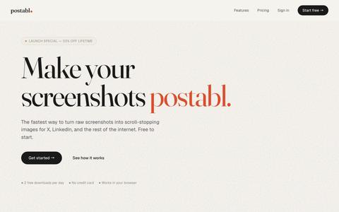 Postabl — Make your screenshots postabl — screenshot