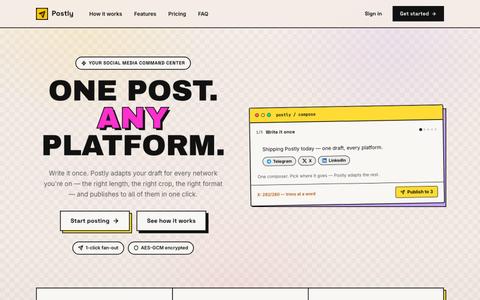 Postly — One post. Every platform. — screenshot