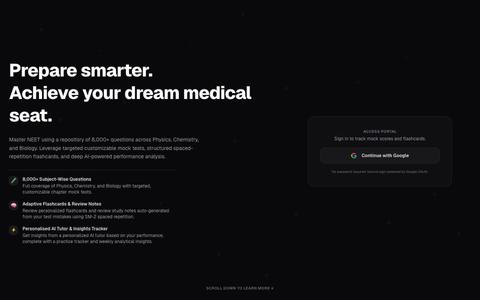 PrepPilot | NEET Biology AI Preparation Portal — screenshot