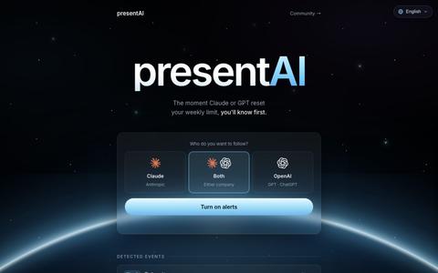 presentAI — never miss an AI limit unlock — screenshot