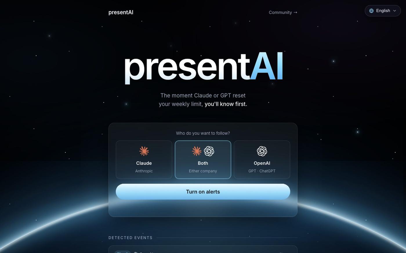 presentAI — never miss an AI limit unlock — screenshot