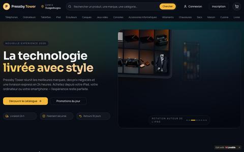 Pressby Tower — Boutique en ligne premium, livraison 24 h — screenshot