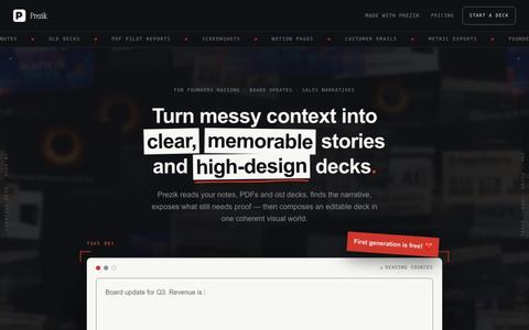 Prezik — A deck a designer would sign — screenshot