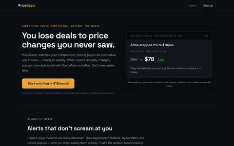 PriceGazer — Know When They Move — screenshot