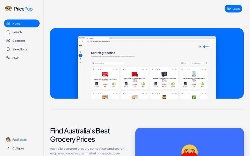 Find Australia’s Best Grocery Prices | PricePup — screenshot