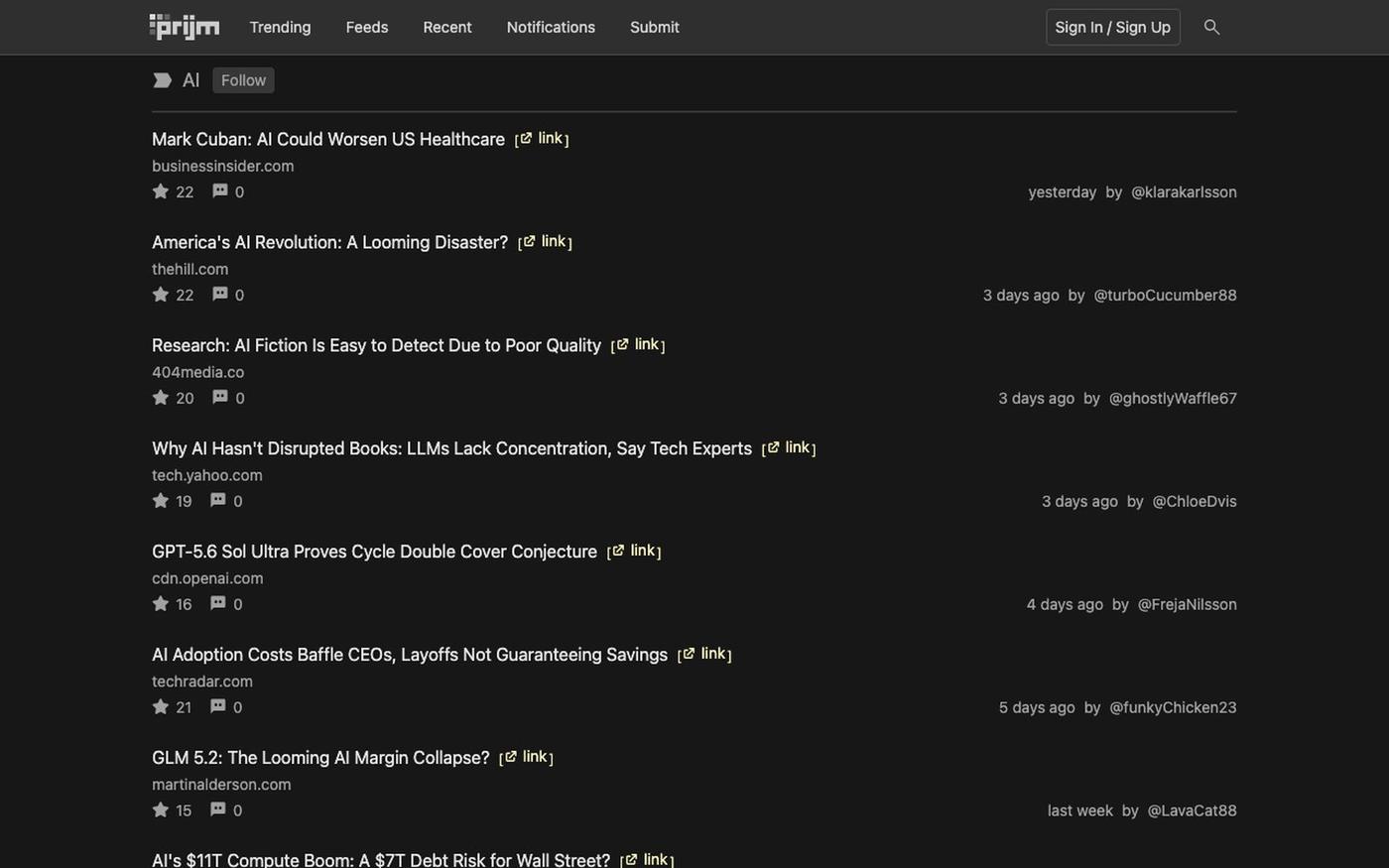 AI - prijm — screenshot