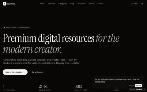 Felix Neun — Premium Digital Resources for Creators — screenshot