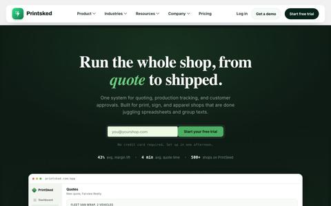 Print Shop Management Software for Sign & Apparel Shops | PrintSked — screenshot