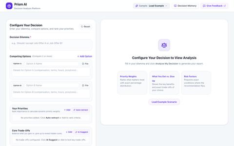 Prism AI — Decision Intelligence — screenshot