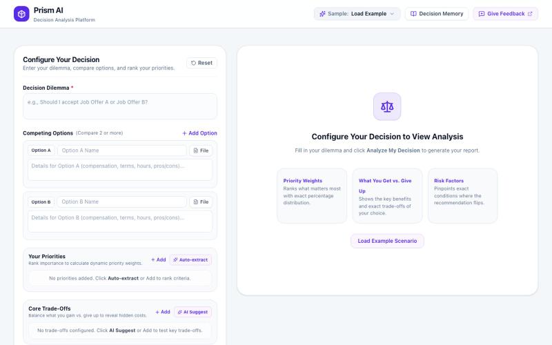 Prism AI — Decision Intelligence — screenshot