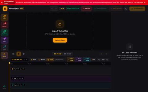 Free Online Video Editor & Long Video to Shorts Maker (9:16 Reels & TikTok) | Pr — screenshot