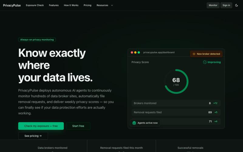 PrivacyPulse — screenshot