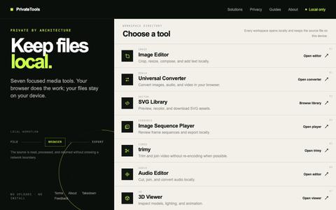 PrivateTools | Local Browser Tools — screenshot