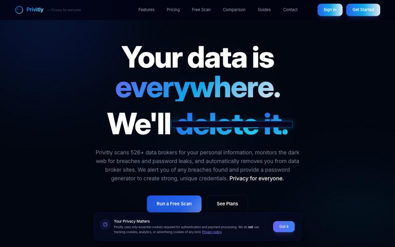 Privitly — Take Control of Your Privacy — screenshot