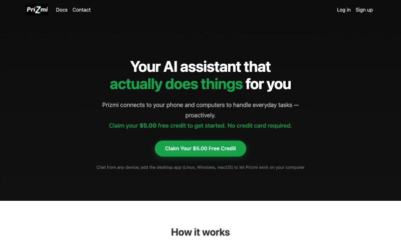 Prizmi — Your Proactive AI Assistant — screenshot
