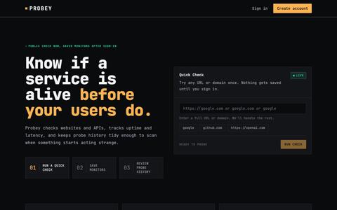 Probey — screenshot
