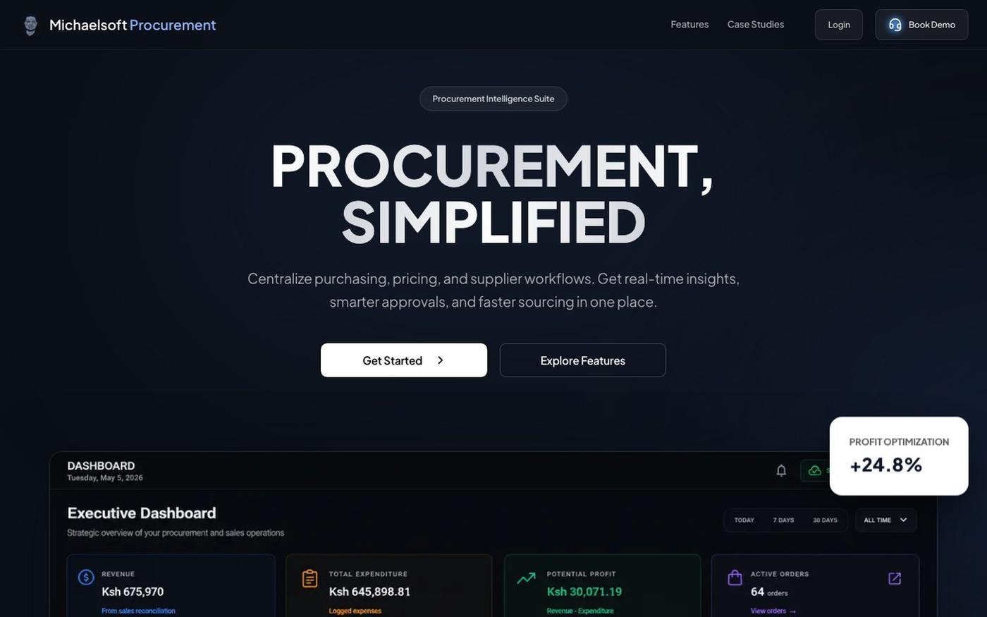 Procurement Software for Small Business | Michaelsoft — screenshot