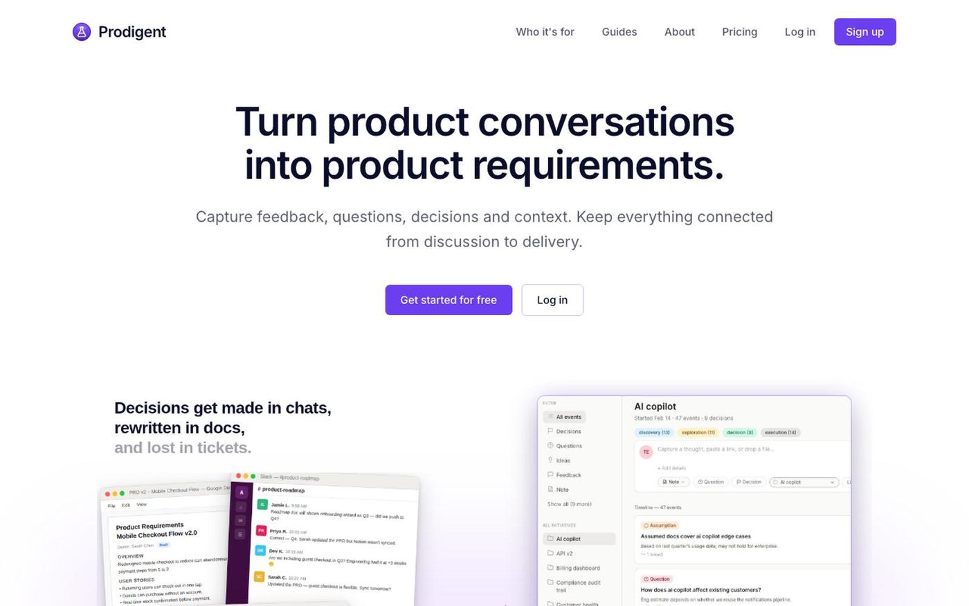 Prodigent — screenshot