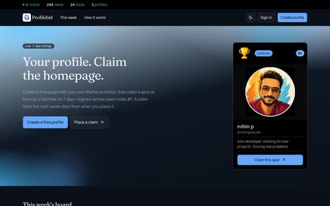 Profilebid — screenshot
