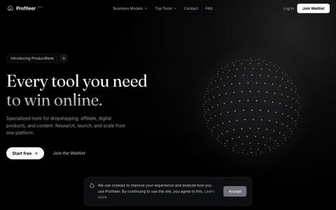 Profiteer - Every Tool You Need to Build, Grow and Profit Online — screenshot