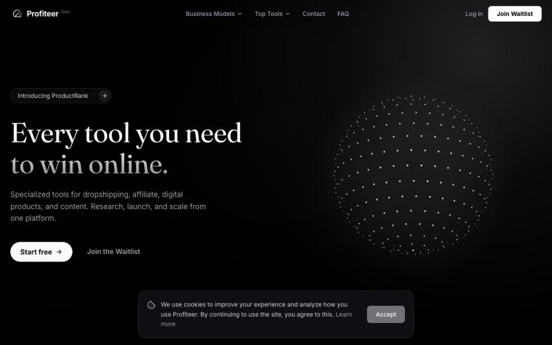 Profiteer - Every Tool You Need to Build, Grow and Profit Online — screenshot