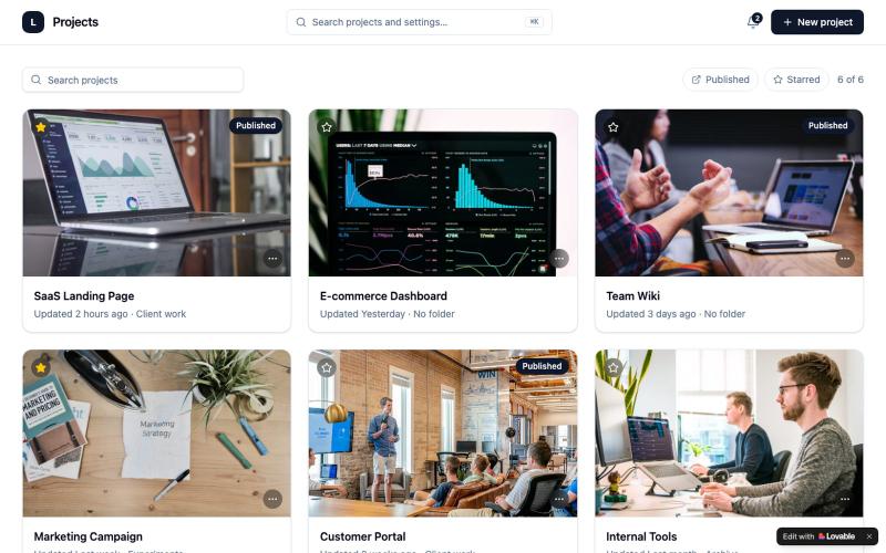 Dashboard — Project Overview — screenshot