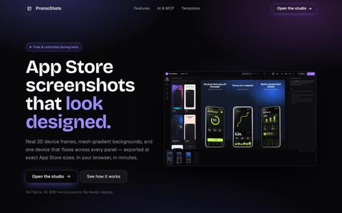 PromoShots — App Store screenshots that look designed — screenshot