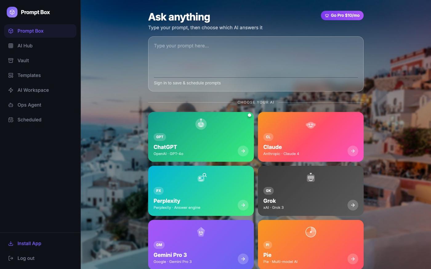 Prompt Box — screenshot