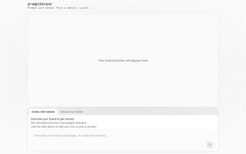 prompt2brand — screenshot