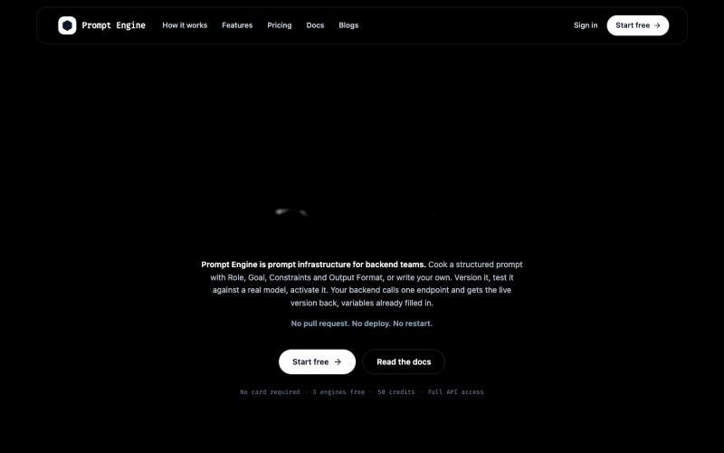 Prompt Engine: Ship prompt changes without shipping code — screenshot