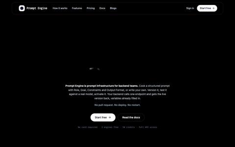Prompt Engine: Ship prompt changes without shipping code — screenshot
