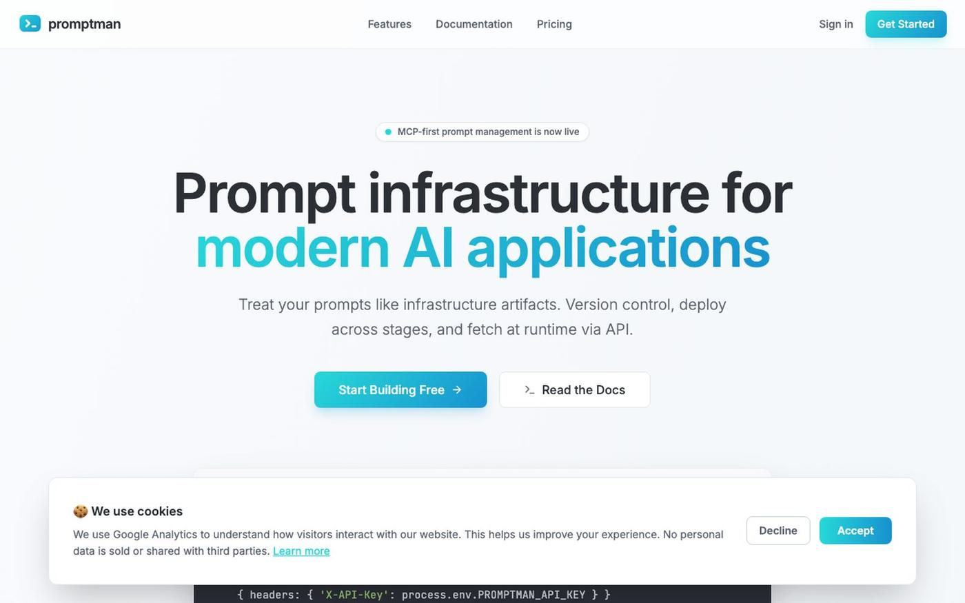 promptman - AI Prompt Management Platform — screenshot
