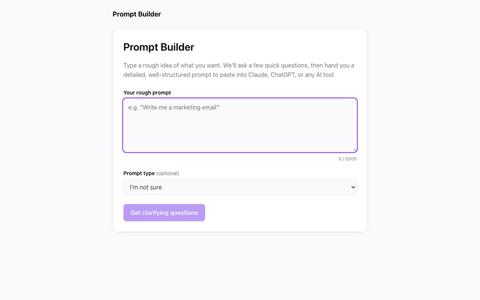 Prompt Builder — screenshot