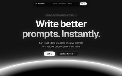 PromptPro — Write Better Prompts. Get Better AI Results. — screenshot