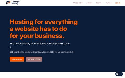 Ecommerce Website Hosting for AI-Built Sites — PromptSwing — screenshot