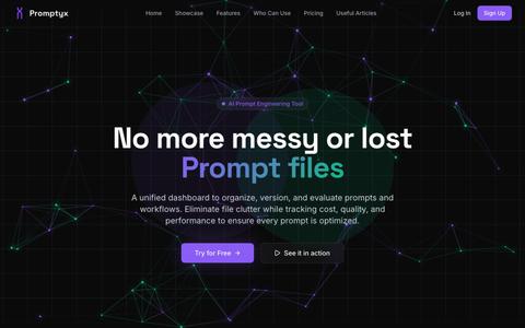 Promptyx - AI Prompt Engineering and Management Tool — screenshot