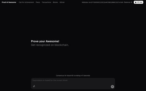 Proof of Awesome — screenshot