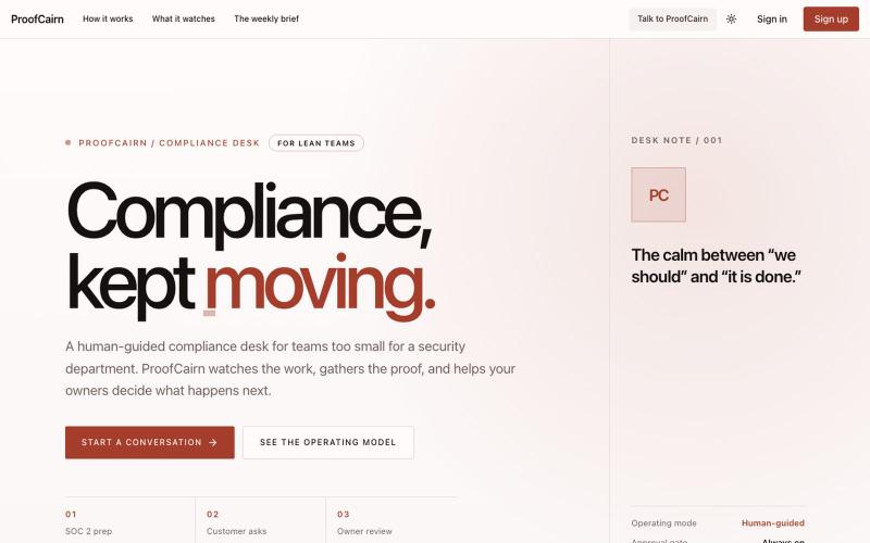 ProofCairn — screenshot