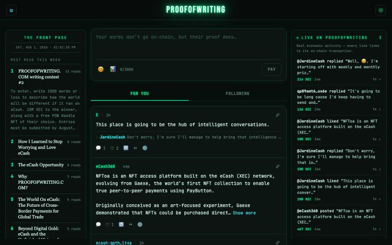 Proof Of Writing — screenshot