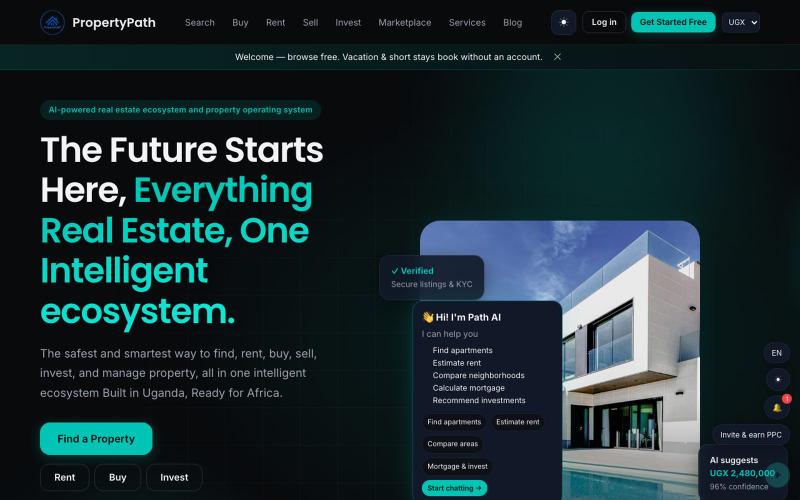 PropertyPath | AI-Powered PropTech Ecosystem — screenshot