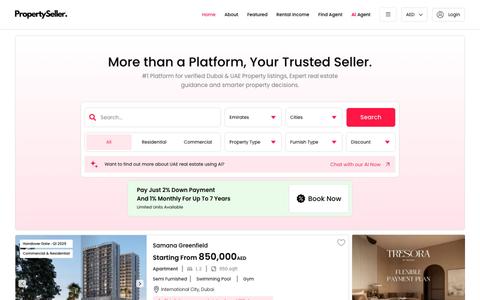 PropertySeller | Verified UAE Properties & Real Market Insights — screenshot