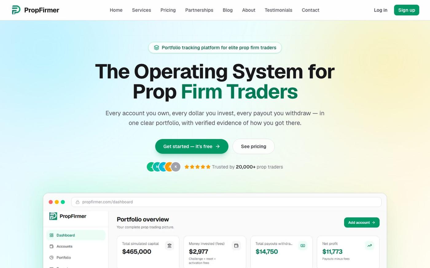 PropFirmer — Prop Trading Portfolio & Performance Tracker | PropFirmer — screenshot